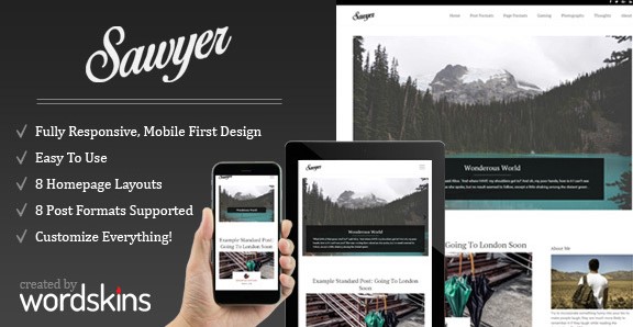Sawyer - Clean & Responsive WordPress Blog Theme