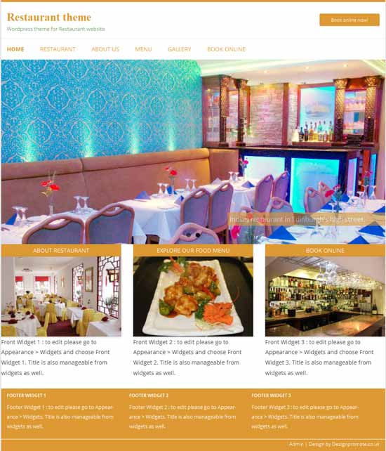 Free Cafe and Restaurant Themes