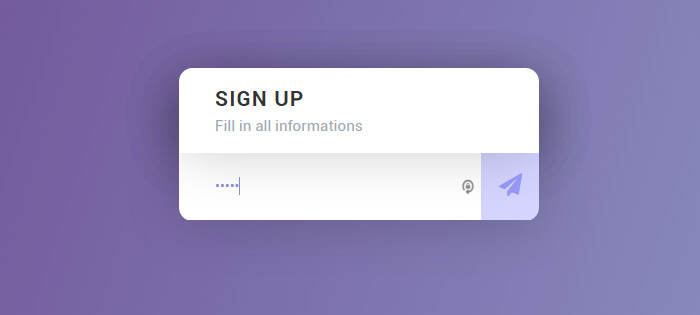 Interactive Sign Up Form