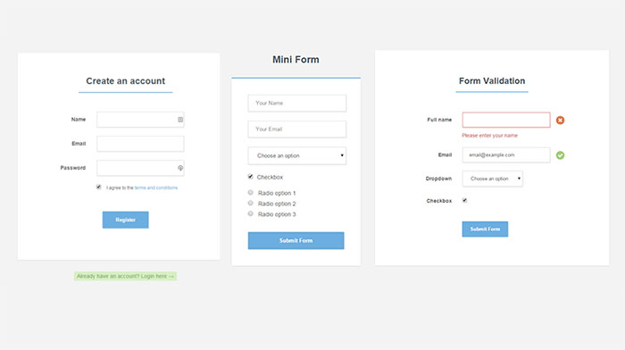 7 Clean and Responsive Form Templates