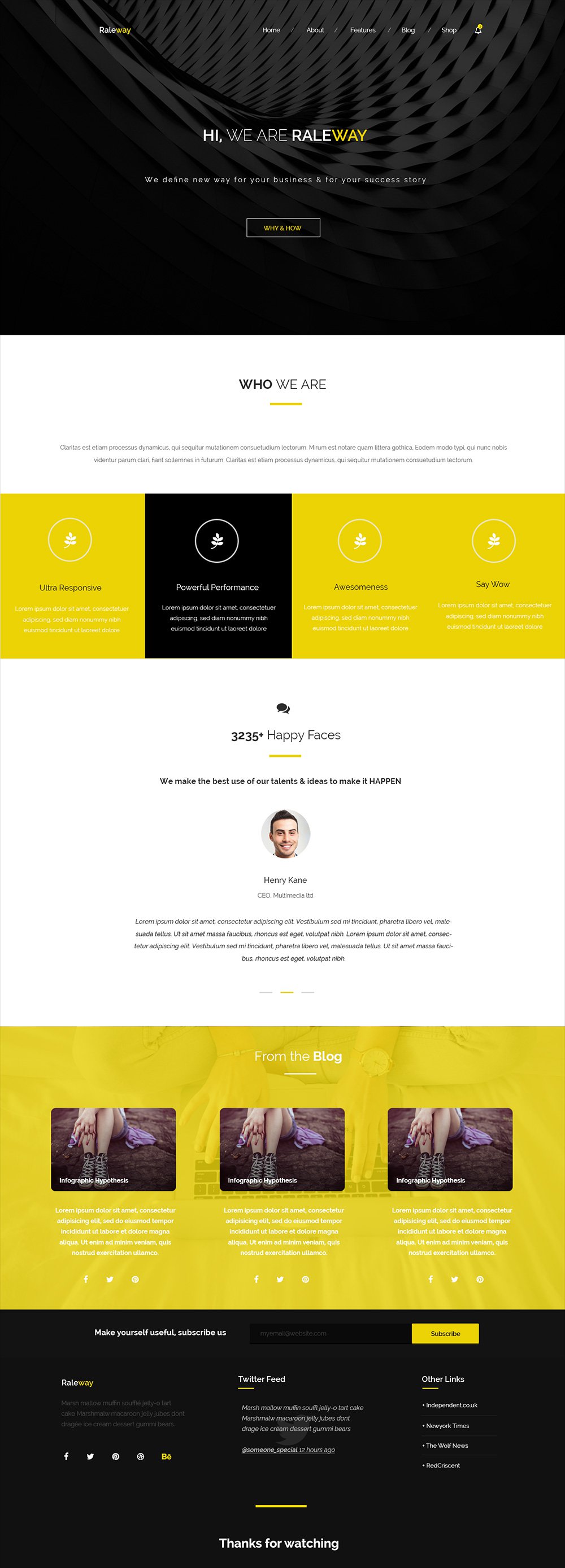 Raleway – Free Web Template for Corporate Agency