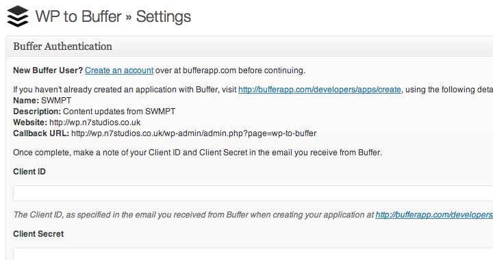 WordPress to Buffer
